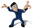 Angry 3D Cartoon character