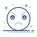 Angry depressed dislike face sad unhappy unhealthy Emotion ui web