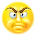 Angry or Disapproving Emoticon Emoji Royalty Free Stock Photo