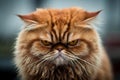 Angry disgruntled cat. AI