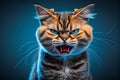 Angry disgruntled cat.generative ai