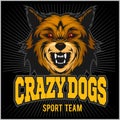 Angry dog - sport team Royalty Free Stock Photo