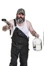 Angry Drinking Redneck Royalty Free Stock Photo