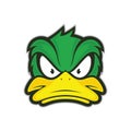 Angry duck mascot Royalty Free Stock Photo