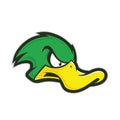 Angry duck mascot Royalty Free Stock Photo