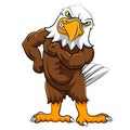Angry eagle in standing pose