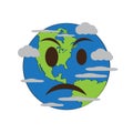 Angry earth emote Royalty Free Stock Photo