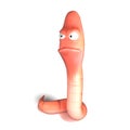 Angry Pink Worm Royalty Free Stock Photo