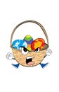 Angry easter basket cartoon