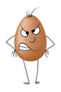 Angry Easter egg vector symbol , icon design. Spring illustration on white background.