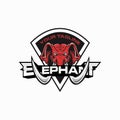 Elephant head mascot logo in Red Royalty Free Stock Photo