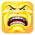 Angry Emoji Emoticon 3D Icon Cartoon Character