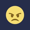 Angry emoticon illustration icon Royalty Free Stock Photo