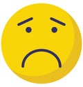Angry, emoticons Vector Isolated Icon which can easily modify or edit