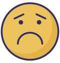 Angry, emoticons Vector Isolated Icon which can easily modify or edit