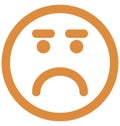 Angry, emoticons Vector Isolated Icon which can easily modify or edit