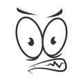 Angry emotion icon logo design. Wicked cartoon face