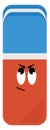 Angry eraser, illustration, vector Royalty Free Stock Photo