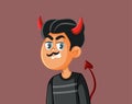 Angry Evil Devilish Man Vector Cartoon Illustration Royalty Free Stock Photo