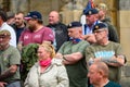 Angry Ex Servicemen Counter Protesters wear military berets at a Black Lives Matter protest