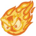 Angry Eyes Fireball Vector Clip Art Cartoon Royalty Free Stock Photo