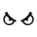 Angry eyes vector human gesture Royalty Free Stock Photo