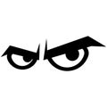 Angry eyes vector human gesture Royalty Free Stock Photo