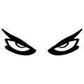 Angry eyes vector human gesture Royalty Free Stock Photo
