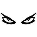 Angry eyes vector human gesture Royalty Free Stock Photo