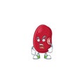 Angry face of adzuki beans cartoon character style