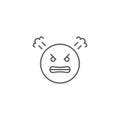 Angry face emoji vector icon isolated on white background Royalty Free Stock Photo