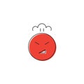 Angry face emoji vector icon isolated on white background Royalty Free Stock Photo