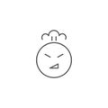 Angry face emoji vector icon isolated on white background Royalty Free Stock Photo