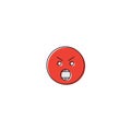 Angry face emoji vector icon isolated on white background Royalty Free Stock Photo