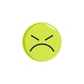 Angry Face emoticon flat icon