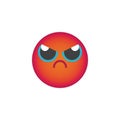 Angry Face emoticon flat icon Royalty Free Stock Photo