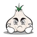 Angry face garlic cartoon character collection