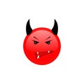 Angry face. Angry icon. Furious emotion. Royalty Free Stock Photo