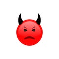 Angry face. Angry icon. Furious emotion. Royalty Free Stock Photo