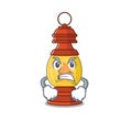 Angry face lantern Scroll cartoon character design