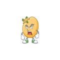 Angry face of sprouted potato tuber cartoon character style Royalty Free Stock Photo