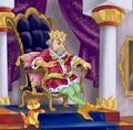 Angry fairy tail king sitting on the throne