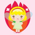 angry fairy. Vector illustration decorative design