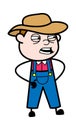Angry Farmer Talking Cartoon