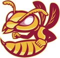 Angry Female Hornet Mascot Cartoon