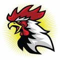 Angry Fierce Rooster Fighting Sports Mascot Logo Premium Design Vector Illustration Royalty Free Stock Photo