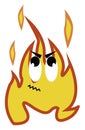 Angry fire, illustration, vector