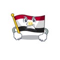 Angry flag egypt folded in mascot cupboard