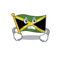 Angry flag jamaica character shaped on mascot