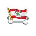 Angry flag lebanon stored in cartoon drawer